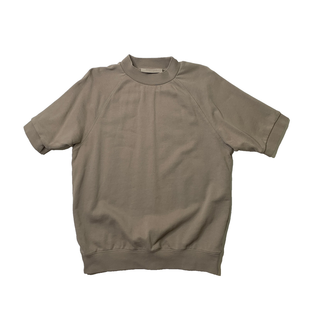 Fear of God Essentials Sweatshirt Mens XS Extra Small Stone Short Sleeve FOG